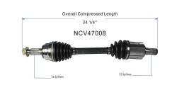 GSP - GSP NCV47008 Front Left CV Axle Assembly for 09-13 Mazda 6 3.7 - Image 6