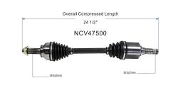 GSP - GSP NCV47500 Front Left CV Axle Assembly for 05-09 Mazda 3 2.0 - Image 6