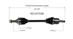 GSP - GSP NCV47538 99-01 Mazda Protege 1.6 Front Left CV Axle Assembly - Image 6