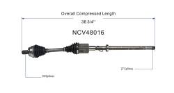 GSP - GSP NCV48016 Front Left CV Axle Assembly for Mercedes Sedan 2.1 3.0/3.5 - Image 6