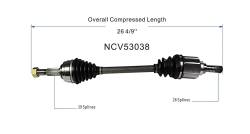 GSP - GSP NCV53038 Front Left CV Axle Assembly for 07-12 Nissan Sentra - Image 6
