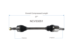GSP - GSP NCV53051 Front Left CV Axle Assemblyfor 14-20 Nissan Rogue 2.5 - Image 6