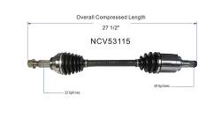 GSP - GSP NCV53115 Front Left CV Axle Assembly for Infiniti/Nissan 3.5 FWD - Image 6