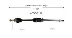 GSP - GSP NCV53116 CV Axle Assembly Front Right for Infiniti/Nissan 3.5 FWD - Image 6