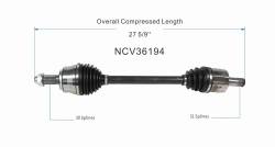 GSP - GSP NCV36194 Front Left CV Axle Assembly for Acura/Honda - Image 6