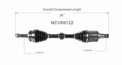 GSP - GSP NCV69122 Front Left CV Axle Assembly for Toyota 2.5 - Image 6