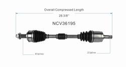 GSP - GSP NCV36195 16-22 Honda HR-V Front Left CV Axle Assembly - Image 6