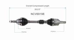 GSP - GSP NCV69198 Front Left CV Axle Assembly for 17-20 Toyota Sienna - Image 6