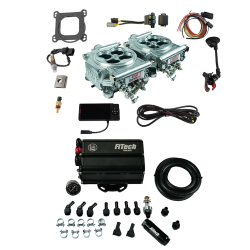 FiTech Fuel Injection - FiTech Fuel Injection 35561 Go EFI 3x2 Tri Power 600 HP Classic Gold EFI System - Image 1