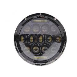 Quake LED - Quake LED QTE769 Tempest Series 7" RGB Headlight Black Reflector PAIR - Image 1