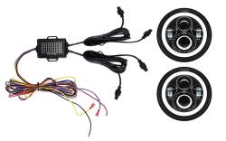 Quake LED - Quake LED QTE902 7" 45W High/Low Headlight RGB HD Accent Tempest for JK/CJ/TJ - Image 2