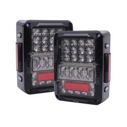 Quake LED - Quake LED QTE943 White Out LED Taillights for 07-18 Jeep Wrangler JK - Image 1