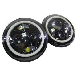 Quake LED - Quake LED QTE959 7" Headlights w/DRL Halo/Turn Signals for Jeep Wrangler JK/CJ - Image 2