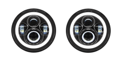 Quake LED - Quake LED QTE959 7" Headlights w/DRL Halo/Turn Signals for Jeep Wrangler JK/CJ - Image 1