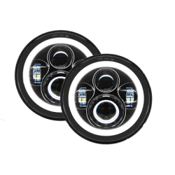 Quake LED - Quake LED QTE968 7" Headlights & Fog Lights w/DRL Halo & Turn Signals - Image 2