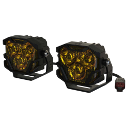 Morimoto BAF008 4Banger 2.0 HXB LED Pods Spot/Yellow/Set