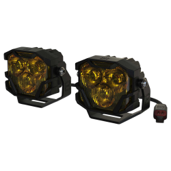Morimoto BAF010 4Banger 2.0 HXB LED Pods Combo/Yellow/Set