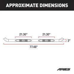 ARIES - ARIES 214009 3" Round Black Stainless Side Bars 99-18 Silverado/Sierra Ext Cab - Image 2