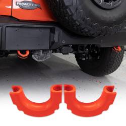 IAG Performance - IAG Performance IAG-BDY-F3051 I-Line Rear Bumper Red TPE Tow Loop Cover Pair - Image 1