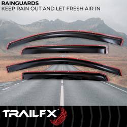 TrailFX - TrailFx 4995IC 4PC Window Vents Low Profile In-Channel Smoke Acrylic 4Pc - Image 2