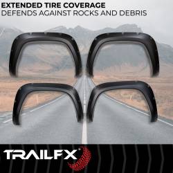 TrailFX - TrailFX TFT3004S Pocket Fender Flares 1.75" Front/Rear Black 4PC Ext - Image 2