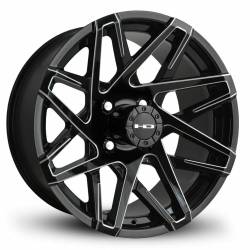 HD Wheels - HD Wheels Canyon 14x7 4x4.0 -14mm Gloss Black/Milled CY147042-14GB-M - Image 1