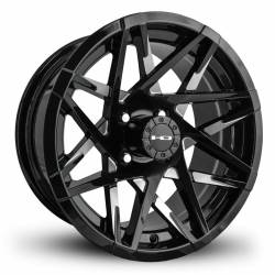 HD Wheels - HD Wheels Canyon 14x7 4x4.0 -14mm Gloss Black/Milled CY147042-14ML3 - Image 1