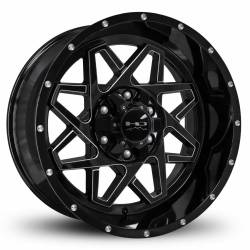 HD Wheels - HD Wheels GL201066-40GB-M Gridlock 20X10 6x5.5 6x135 -40mm Gloss Black/Milled - Image 1