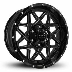 HD Wheels - HD Wheels Gridlock 20x9 6x5.5 6x135 -10mm Gloss Black/Milled GL209066-10GB-M - Image 1