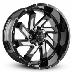 HD Wheels - HD Wheels Saw 20X10 5x5.5 5x5.0 -25mm Gloss Black/Milled SA201056-25MF - Image 1