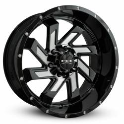 HD Wheels - HD Wheels Saw 22X10 6x5.5 6x135 -10mm Gloss Black/Milled SA221066-10MF - Image 1