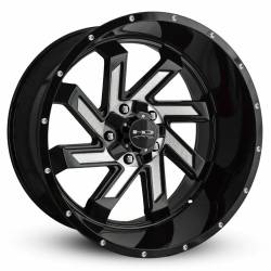 HD Wheels - HD Wheels Saw 22x12 5x5.5 5x5.0 -44mm Gloss Black/Milled SA221256-44MF - Image 1