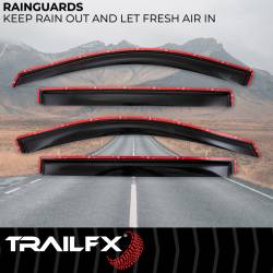 TrailFX - TrailFX 4805IC 4PC Low Profile Smoked Window Visors In-Chnl 19-29 Silv/Sra Crew - Image 2