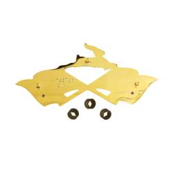 Trim Parts - Trim Parts 2045 1959 Impala Rear Quarter Gold X-Flags PAIR - Image 3