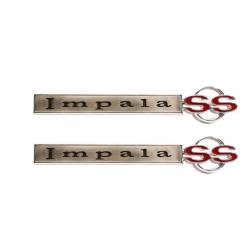 Trim Parts - Trim Parts 2619 1967 Impala Front Fender Emblem "Impala SS" PAIR - Image 1