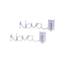 Trim Parts - Trim Parts 3040 1966-67 Chevy II & Nova Rear Quarter Emblem "Nova/Chevy II" PAIR - Image 1