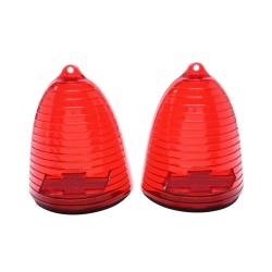 Trim Parts - Trim Parts A1019 1955 Full-Size Chevrolet Red Tail Light Lens w/Bowtie PAIR - Image 1