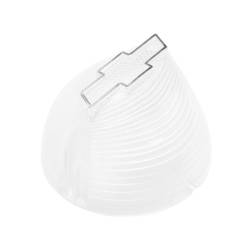 Trim Parts - Trim Parts A1379C 56 Full-Size Chevrolet Red Tail Light Lens w/Chrome Bowtie PR - Image 2