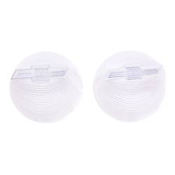 Trim Parts - Trim Parts A1379C 56 Full-Size Chevrolet Red Tail Light Lens w/Chrome Bowtie PR - Image 1