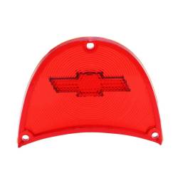 Trim Parts - Trim Parts A1479C 57 Full-Size Chevrolet Red Tail Light Lens w/Chrome Bowtie PR - Image 3