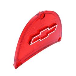 Trim Parts - Trim Parts A1479C 57 Full-Size Chevrolet Red Tail Light Lens w/Chrome Bowtie PR - Image 2