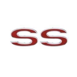 Trim Parts - Trim Parts 4620R 1969 Chevelle SS Front Fender Red "SS" Emblem PAIR - Image 1