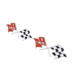 Trim Parts - Trim Parts 5155 1958-60 Corvette Front Fender X-Flag Emblem PAIR - Image 2
