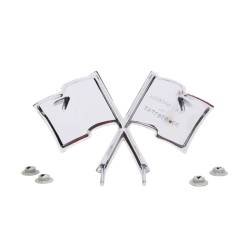Trim Parts - Trim Parts 5233 1966 Corvette Front X-Flag Emblem EACH - Image 3
