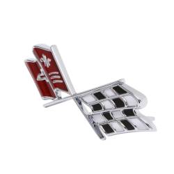 Trim Parts - Trim Parts 5234 1967 Corvette Front X-Flag Emblem Dark Red EACH - Image 2