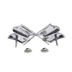 Trim Parts - Trim Parts 5234 1967 Corvette Front X-Flag Emblem Dark Red EACH - Image 3