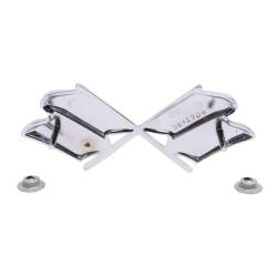Trim Parts - Trim Parts 5955 68-72 Corvette Front X-Flag Emblem EACH - Image 3
