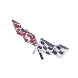 Trim Parts - Trim Parts 5963 1977 Corvette Gas Lid X-Flag Emblem EACH - Image 2