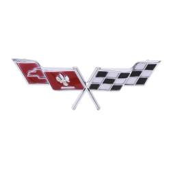 Trim Parts - Trim Parts 5966 1979 Corvette Gas Lid X-Flag Emblem EACH - Image 1