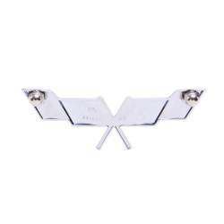 Trim Parts - Trim Parts 5966 1979 Corvette Gas Lid X-Flag Emblem EACH - Image 3